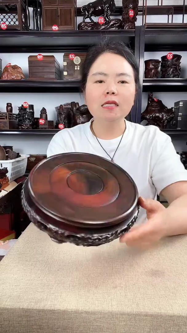 木旋转18公分老李红木工艺品