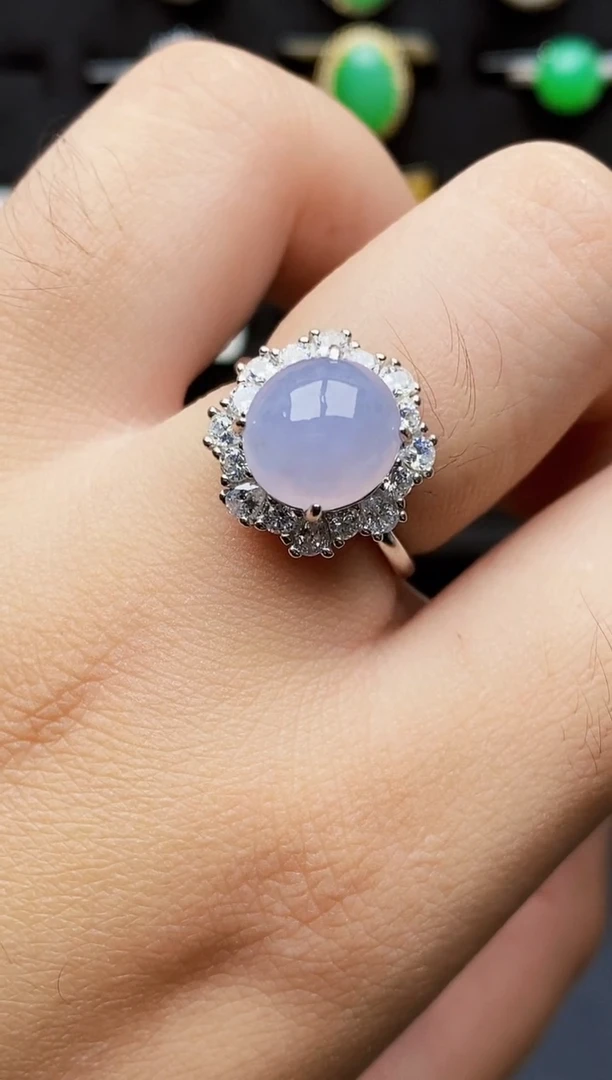 银S925镶嵌戒指翡翠6260