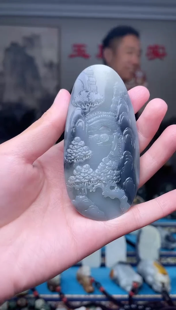 和田玉未镶嵌挂件1