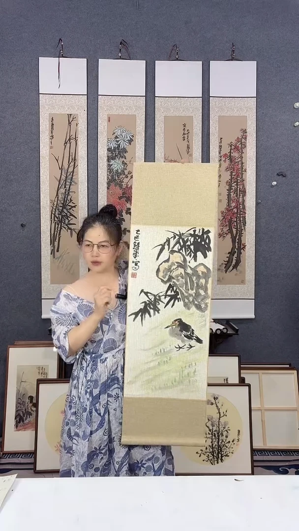 国画108*32吴铁成作品