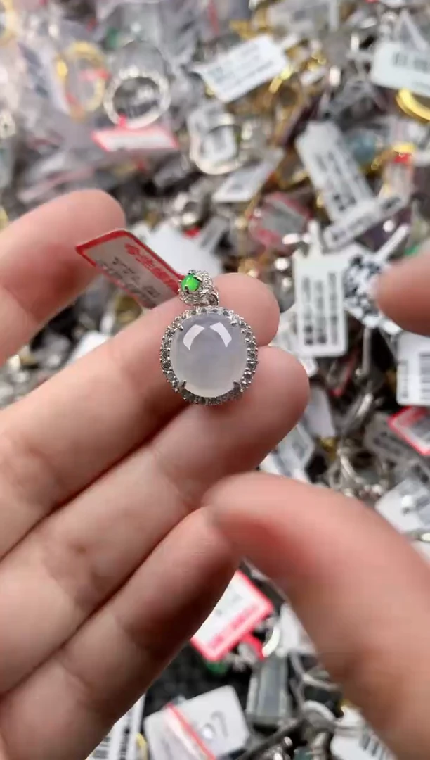 银S925镶嵌戒指翡翠4444             4