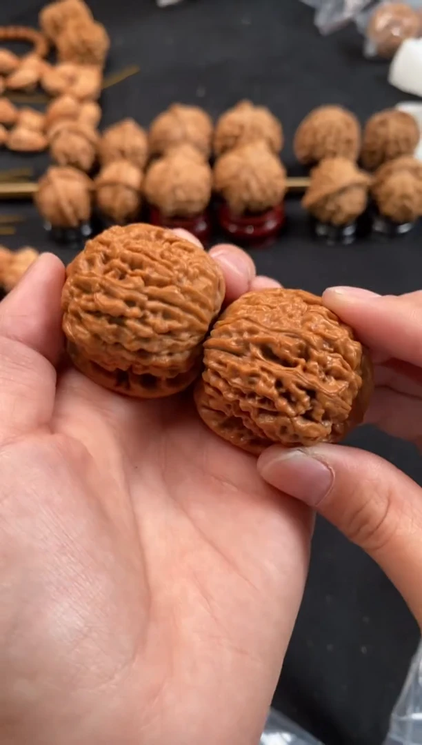 文玩核桃把件莲花37尺X035