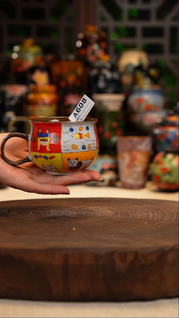 油画   手绘釉下彩608