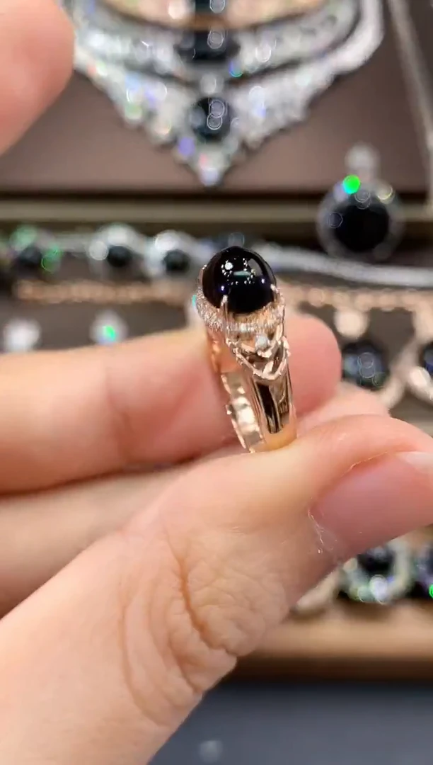 18K金镶嵌戒指翡翠C30