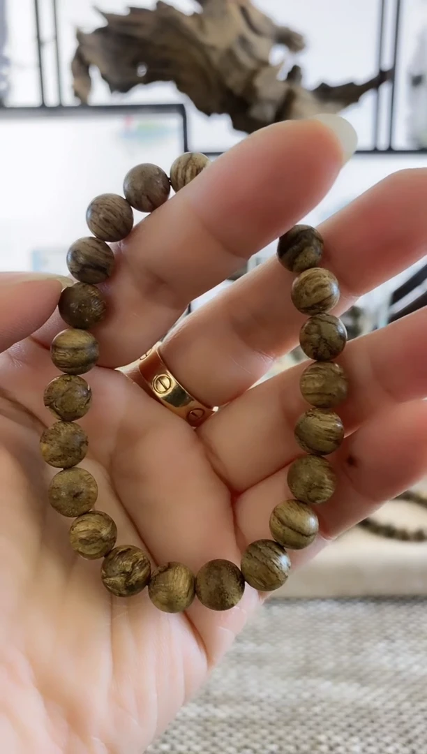 【闪购商品】沉香手串达拉干虎斑熟结老料9MM手串