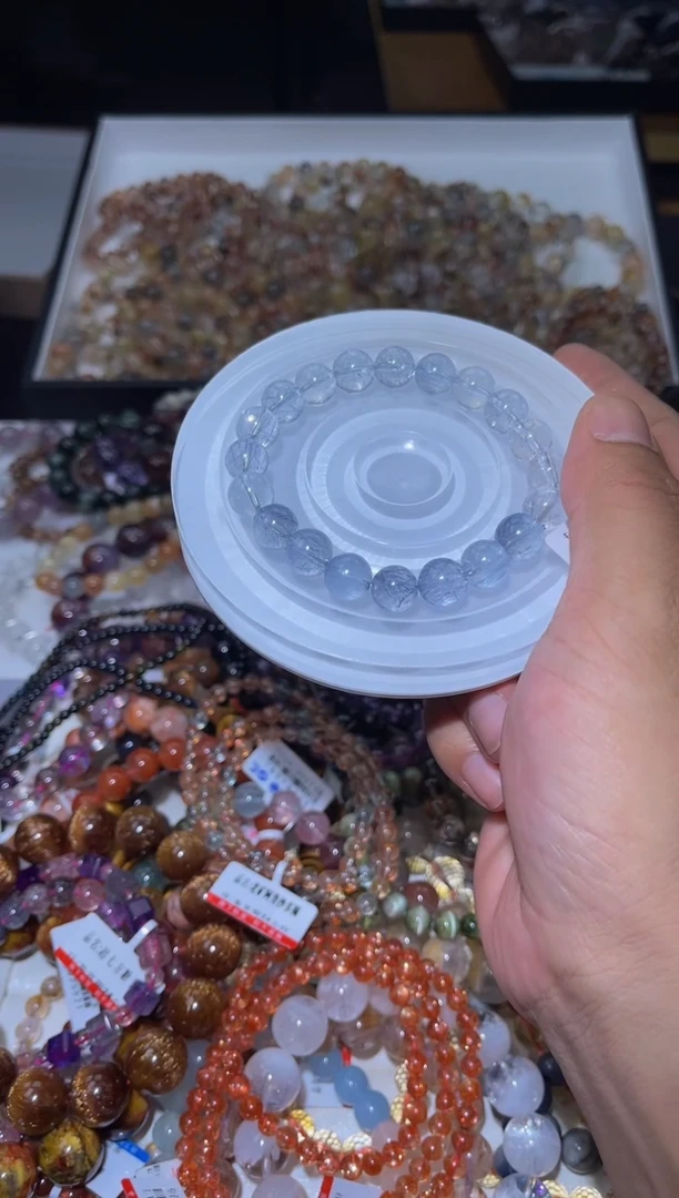 未镶嵌手链水晶L013蓝发晶单圈约10mm-多样性发其一