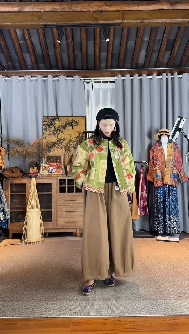 设计师款彩色贴布绣夹克外套