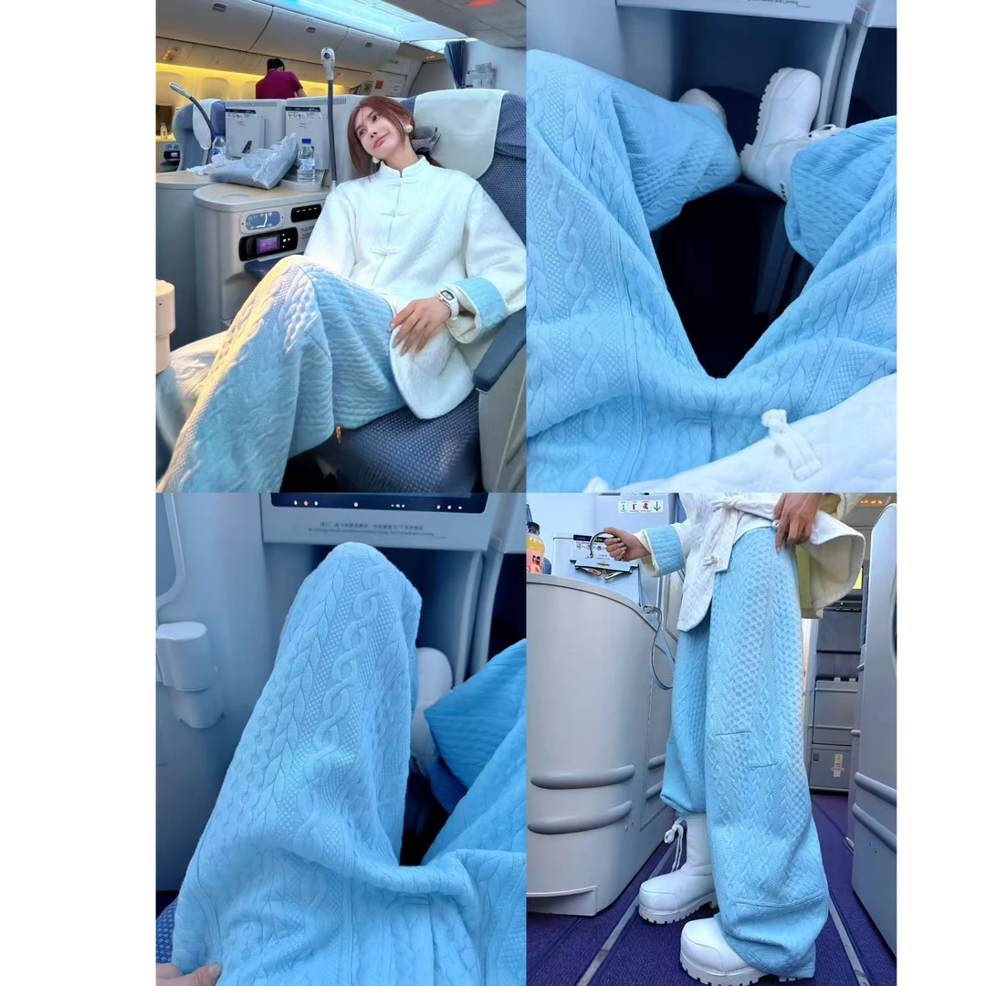 婉君Y【2.0麻花弯刀裤】秋季休闲百搭显瘦纹理感阔腿裤LWJ25C3K2979