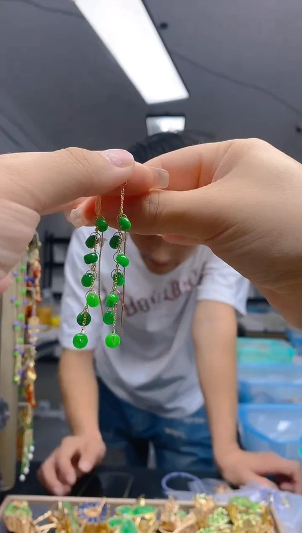 【闪购商品】翡翠耳饰合金169翡翠耳线