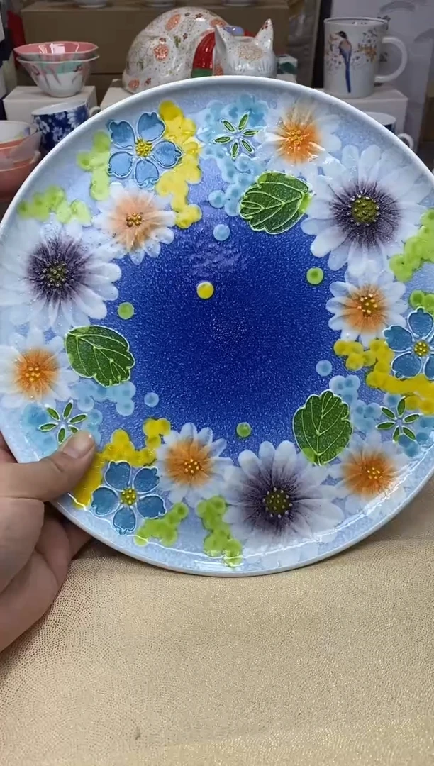 【闪购商品】茶具耐高温全品全新 （ 五彩蓝大盘）