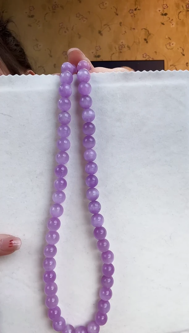 【闪购商品】锂辉石项链未镶嵌紫锂辉项链1082约10M