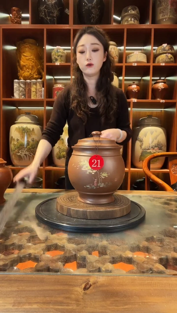 罐云南建水紫陶茶罐@21