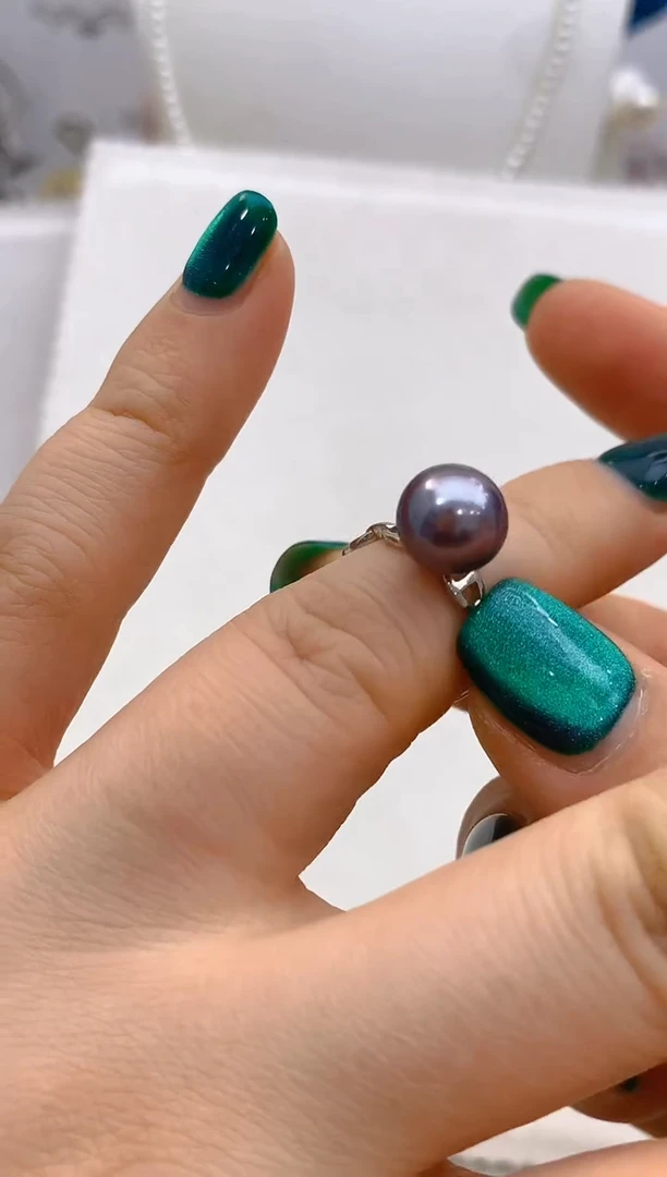 【闪购商品】淡水珍珠戒指银S925镶嵌28 9-10mm