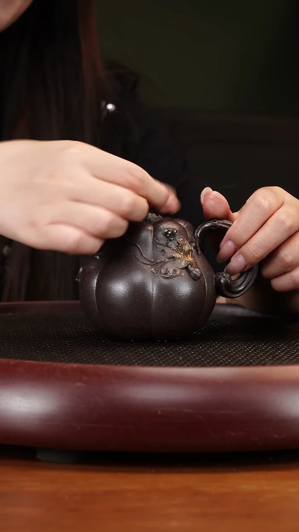 茶壶紫砂25CYL高南瓜天青泥230cc