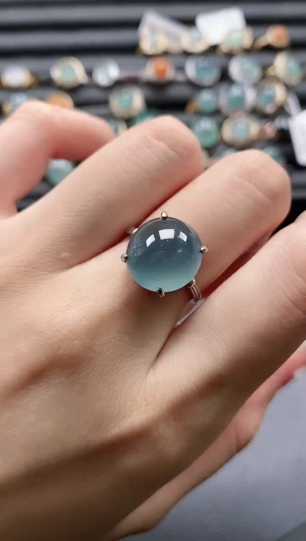 【闪购商品】翡翠戒指银S925镶嵌11111