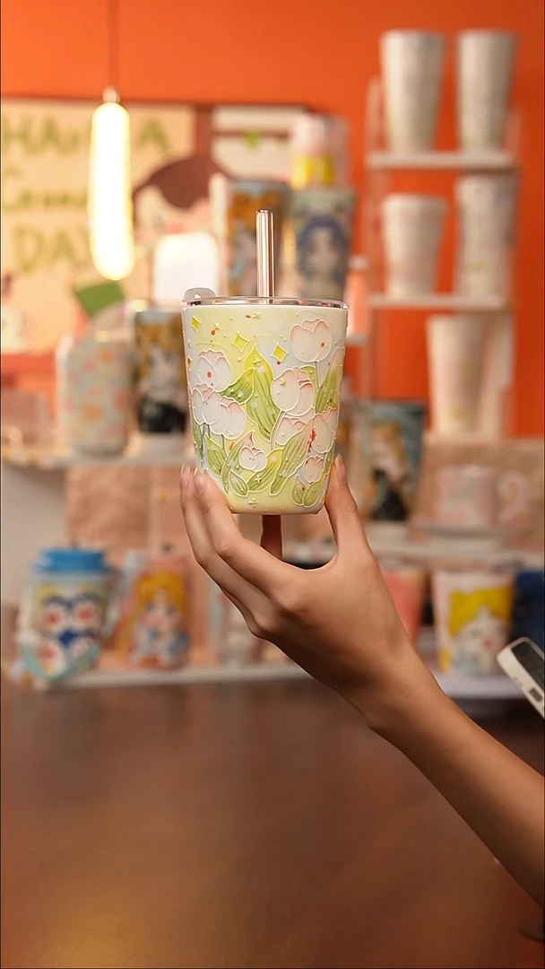 景德镇手工手绘文创陶瓷杯