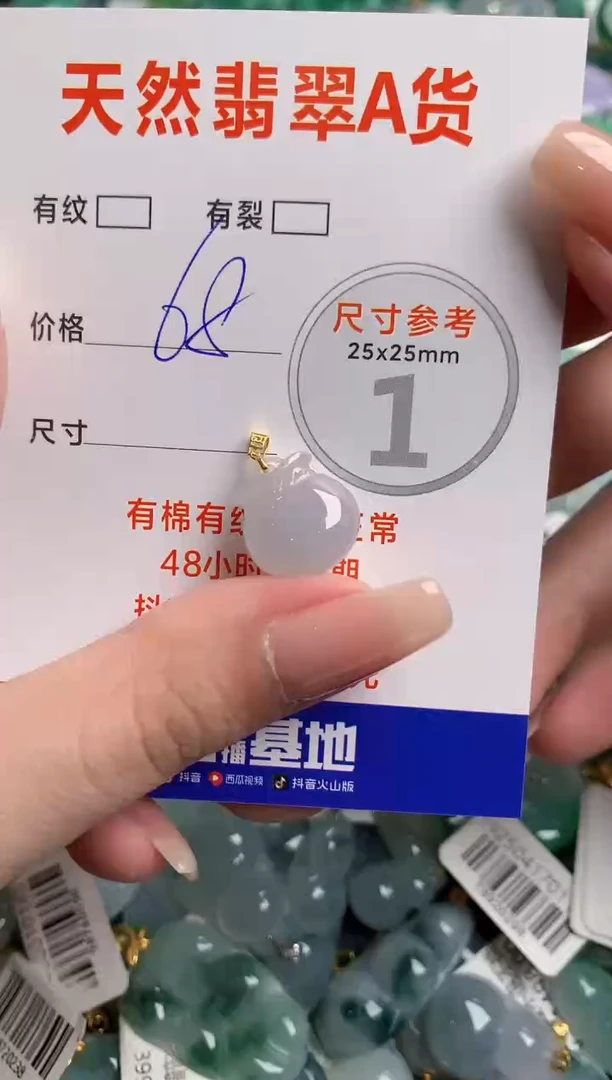 翡翠18K金镶嵌颈饰24000052