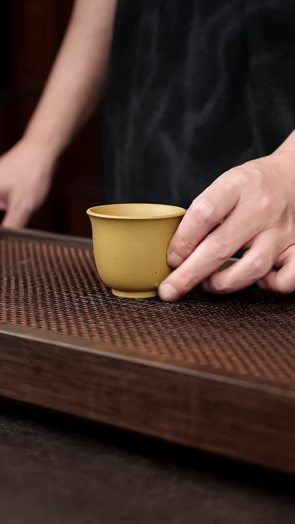 茶杯紫砂黄金段铃铛杯
