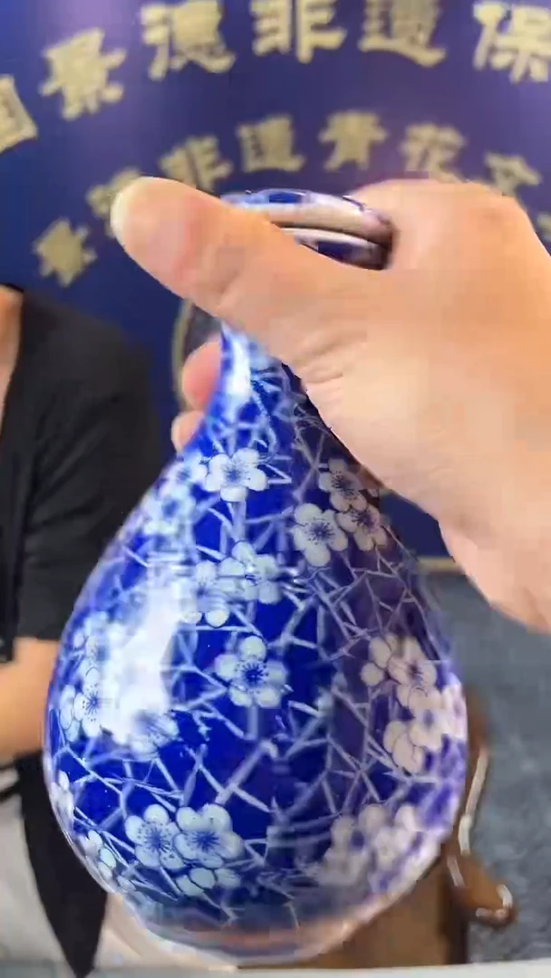 摆件DF182景德镇陶瓷摆件一对