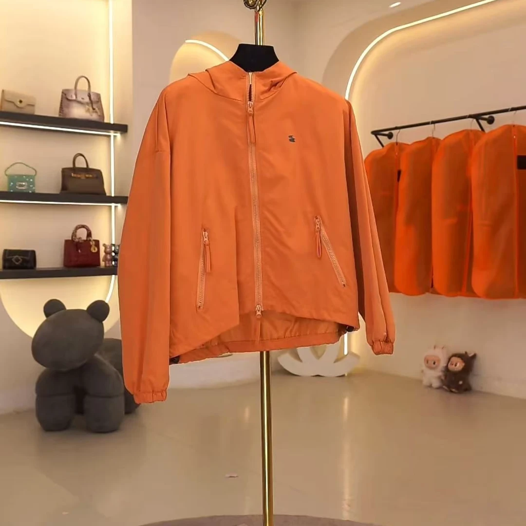 连帽秋季简约纯色防风外套外套防晒衣休闲短外套百搭FF3163