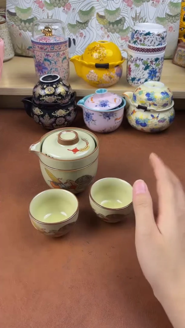 陶陶瓷茶具摆件旅行套组