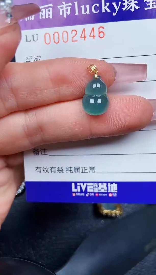 翡翠18K金镶嵌颈饰244618k