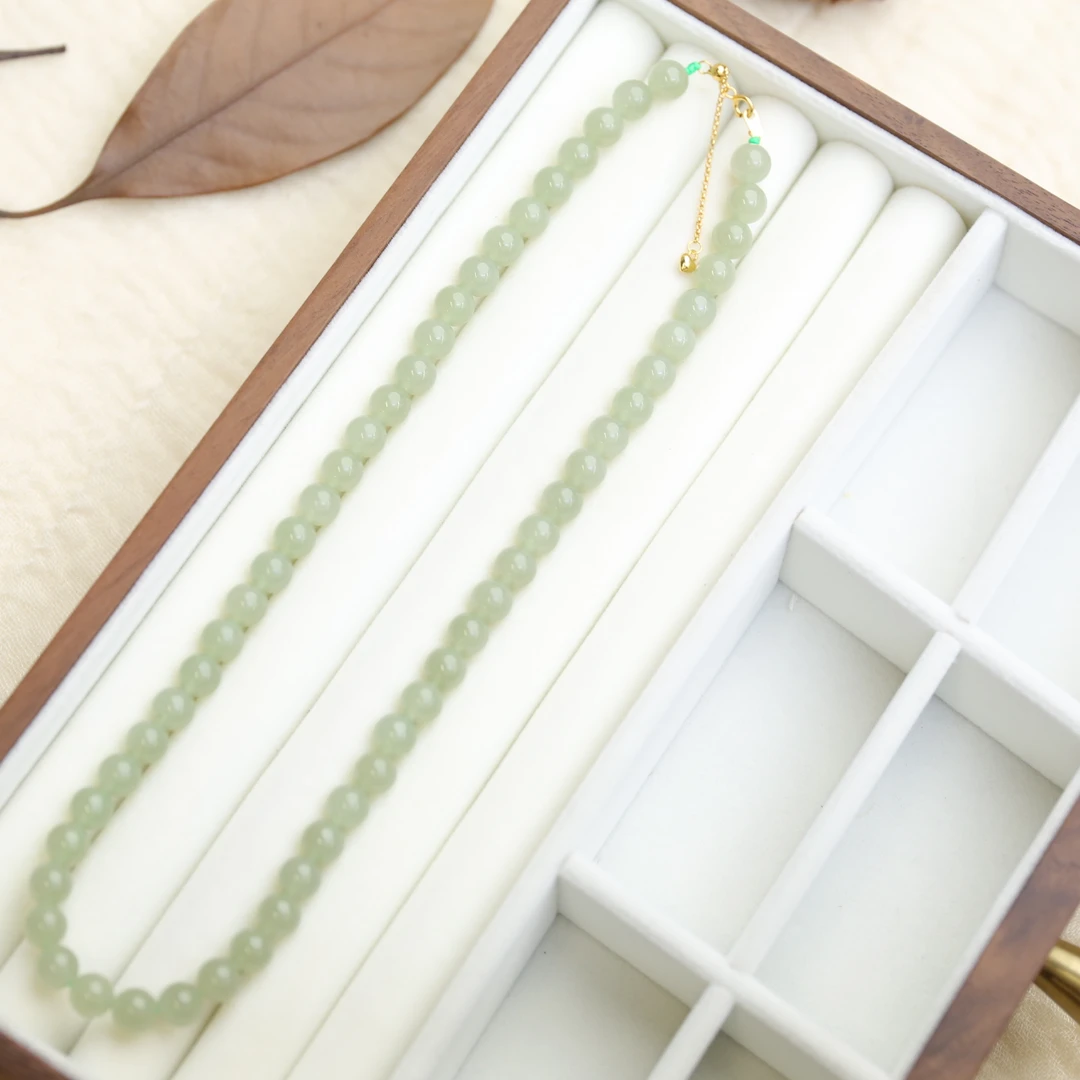 【云边】晴水和田玉8mm 项链（多样性发货）