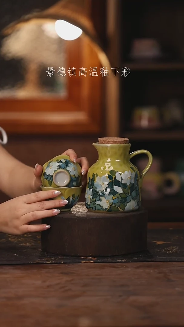 陶瓷景德镇高温釉下手绘陶瓷433