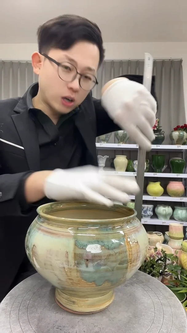 12.4陶瓷花盆直播链接高.  15    口15