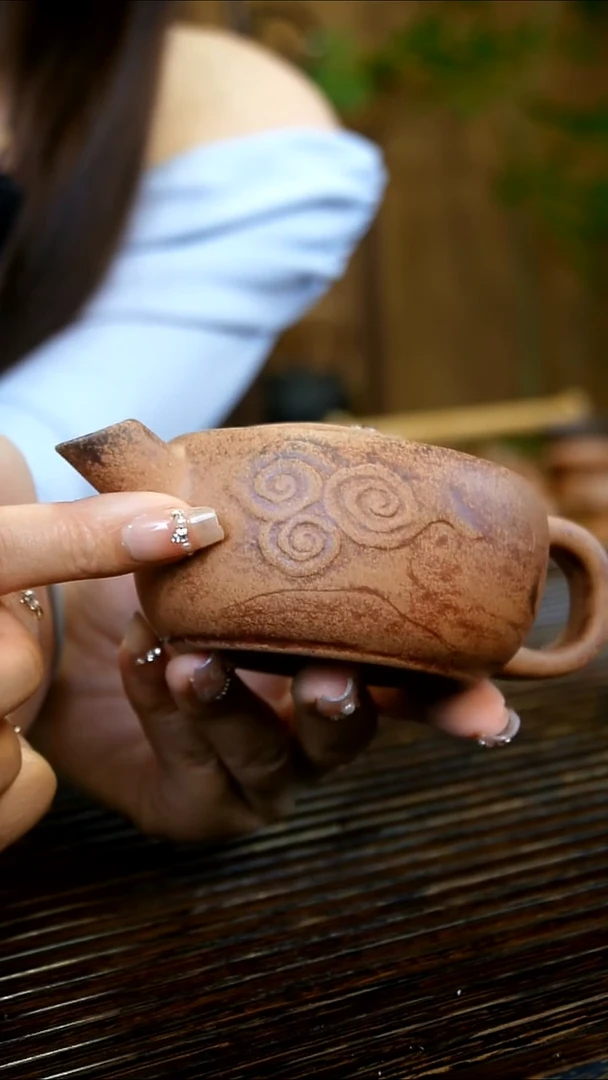 F29原矿汉瓦140毫升磨砂感老岩泥茶壶