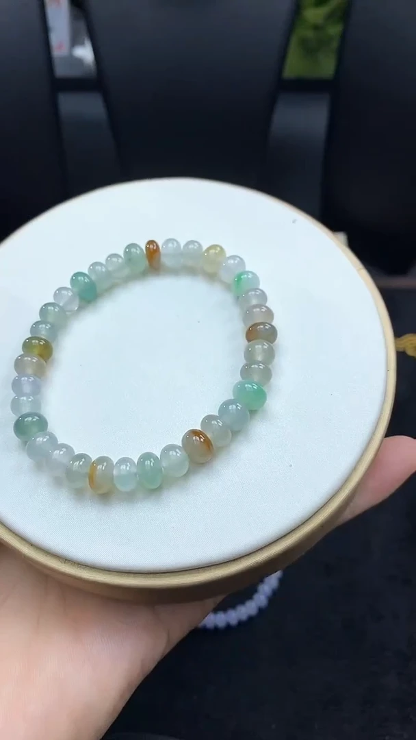 套链未镶嵌翡翠多宝算盘珠