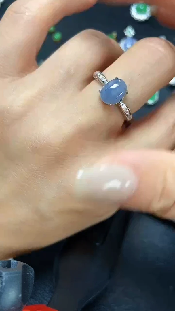 银S925镶嵌戒指翡翠1527