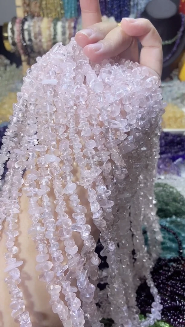 未镶嵌珠宝半成品水晶aaa粉水晶