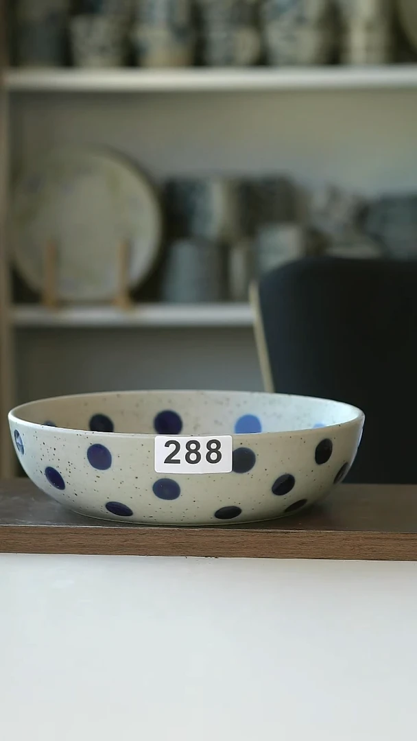 288瑕疵蓝宝石深盘20cm@4-2@