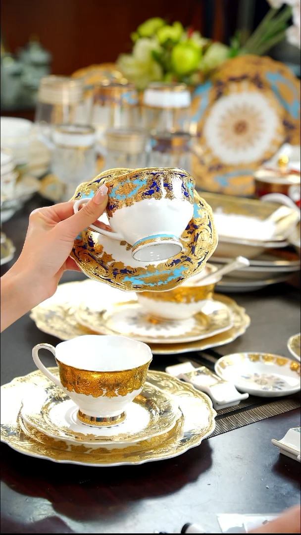 瓷片咖啡杯碟  1套