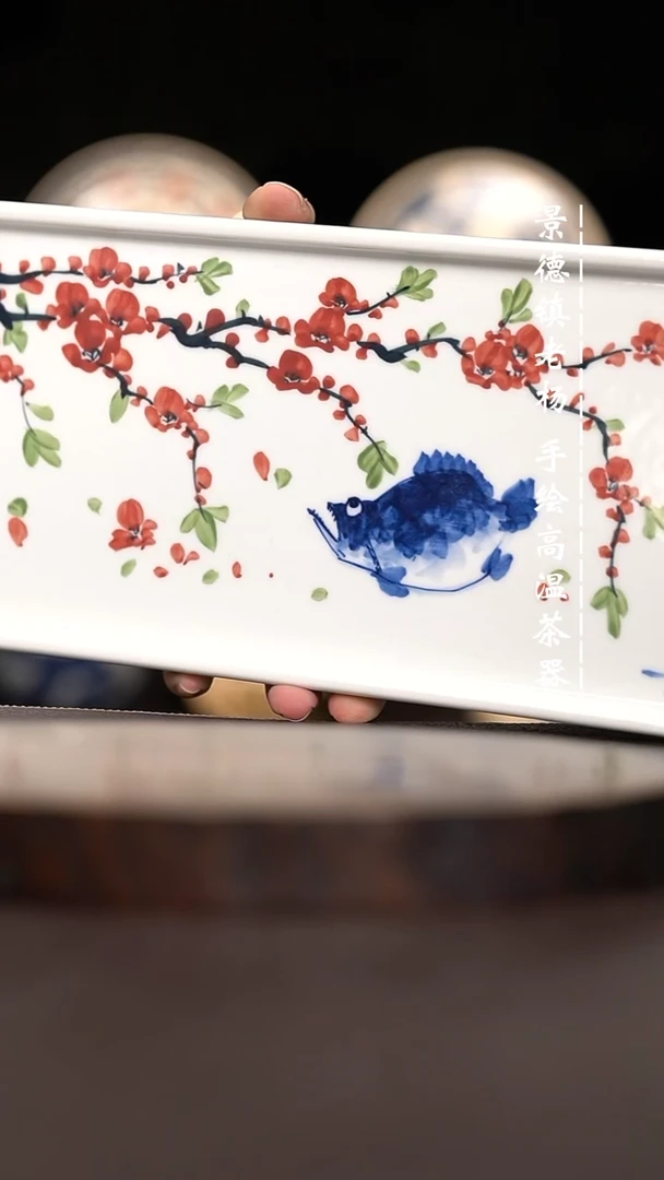 现代瓷全手绘茶具