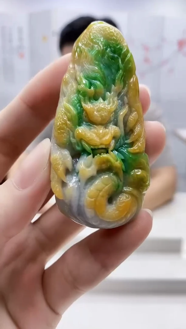 未镶嵌定制翡翠4917ry-毛货挂件43