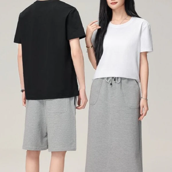 【园姐专属】新款茉莉花香三防短袖男女同款圆领短袖休闲百搭防水