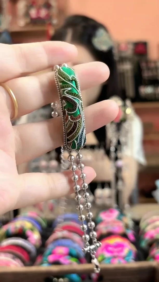 织绣艺枝独绣老绣饰品61