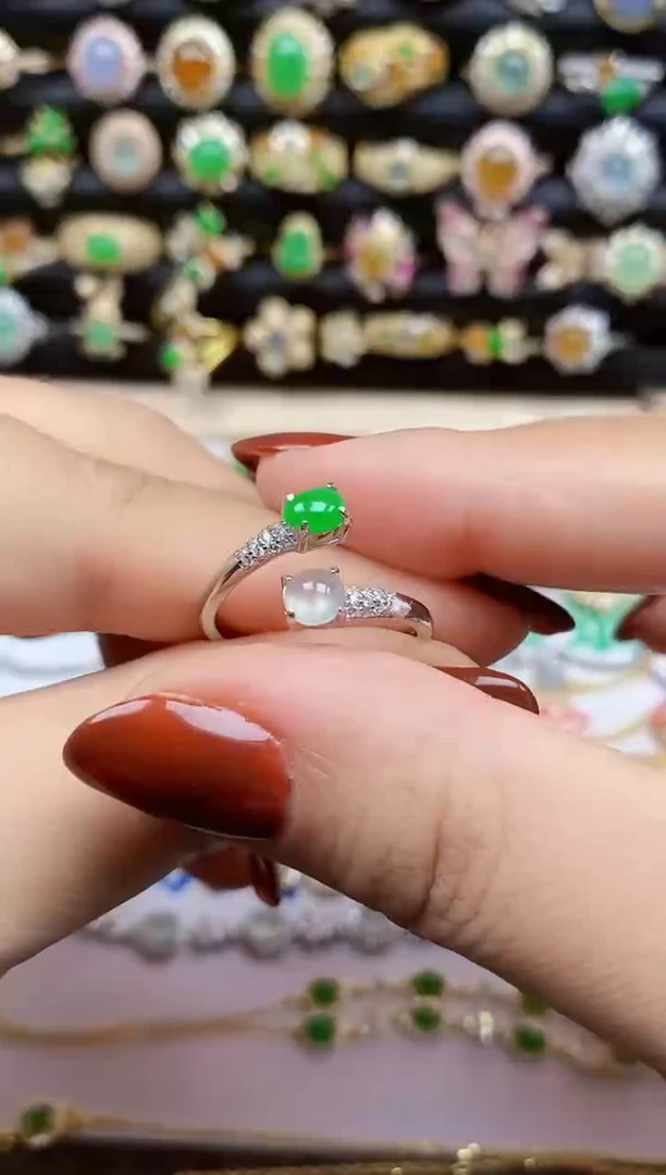银S925镶嵌戒指翡翠1912