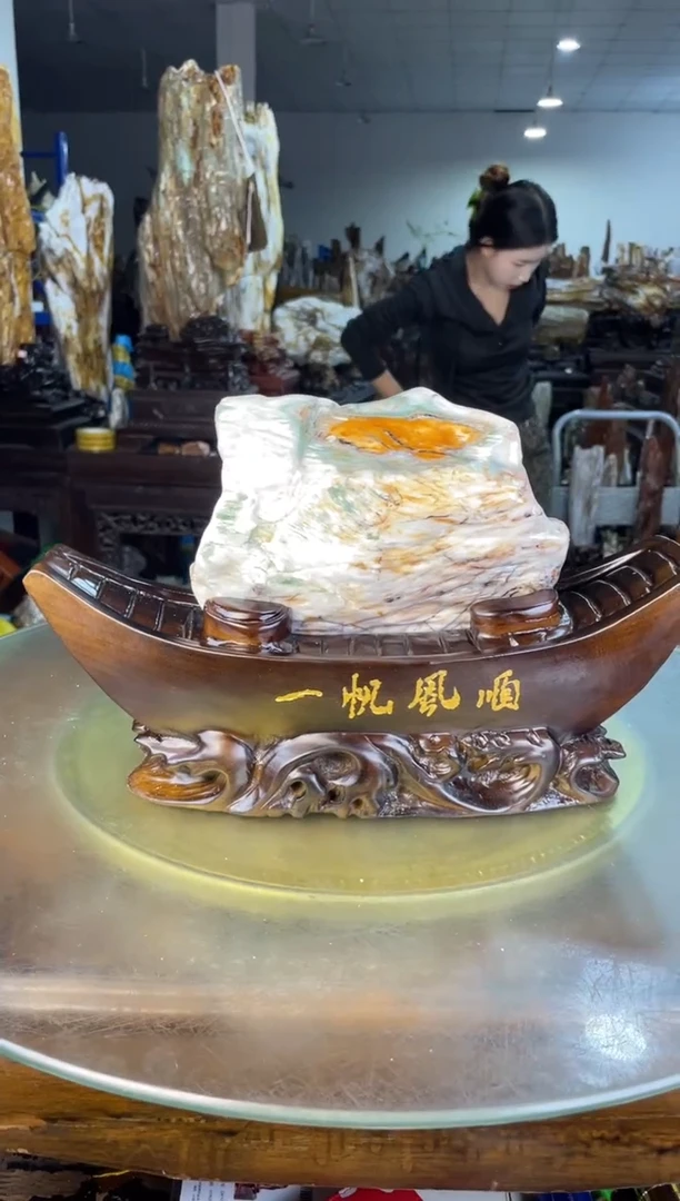 未镶嵌摆件硅化玉55