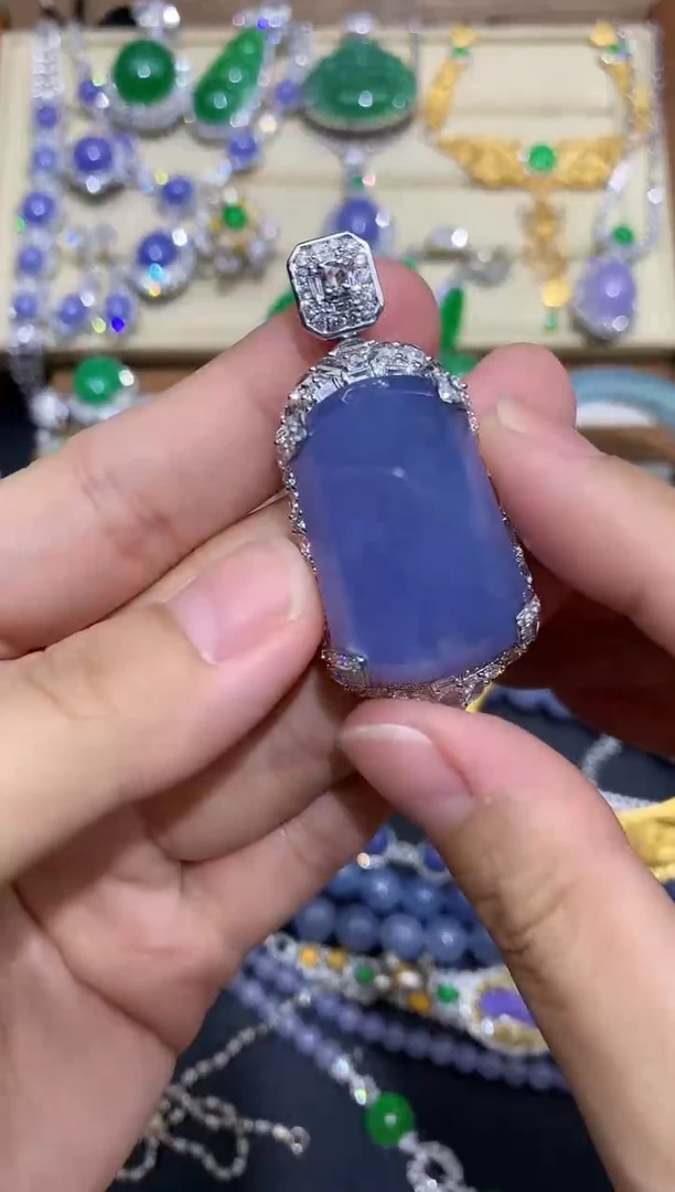 翡翠18K金镶嵌颈饰719-春日珠宝