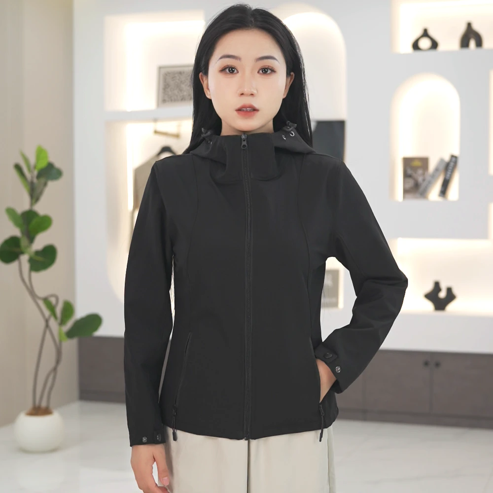 2025夏季薄款三防冲锋衣弹力外套户外修身休闲百搭透气连帽夹克