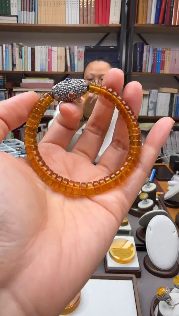 未镶嵌颈饰琥珀药片手串