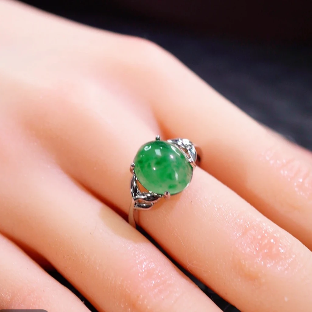 天然非洲翠戒指（不同颜色随机发）