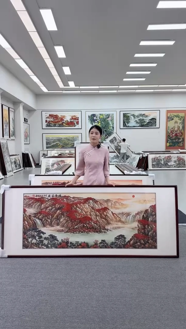 国画手绘 鸿运当头  219*88