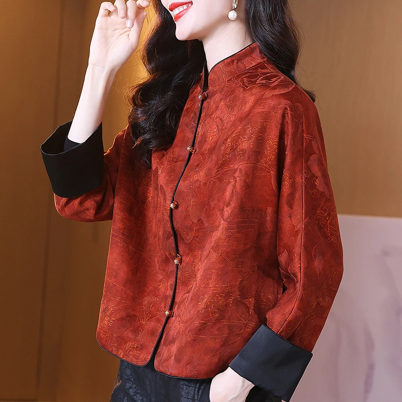 孤品桑蚕丝香云纱秒拍链接新中式女装888