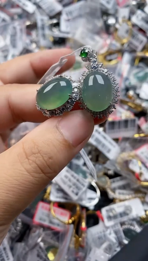 翡翠戒指银S925镶嵌2222     3