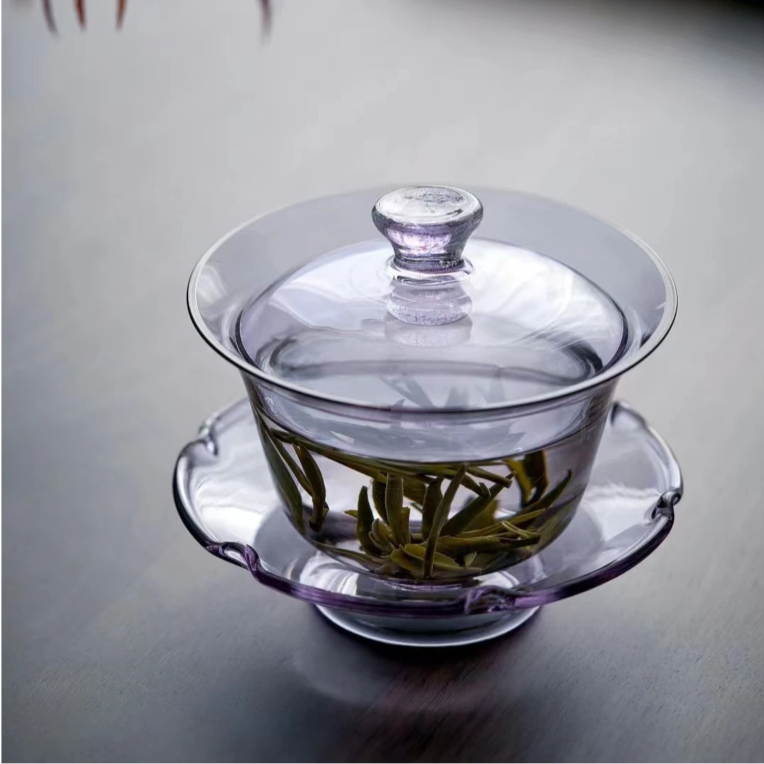 天久璃匠炫彩盖碗粉晶