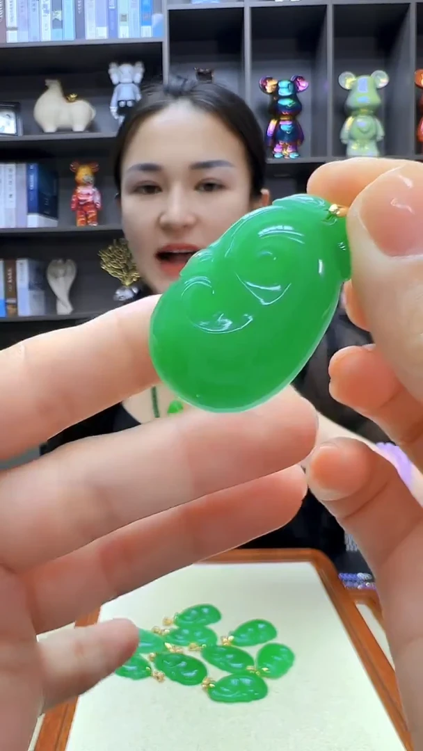 翡翠14K金镶嵌颈饰丹丹diy劲饰